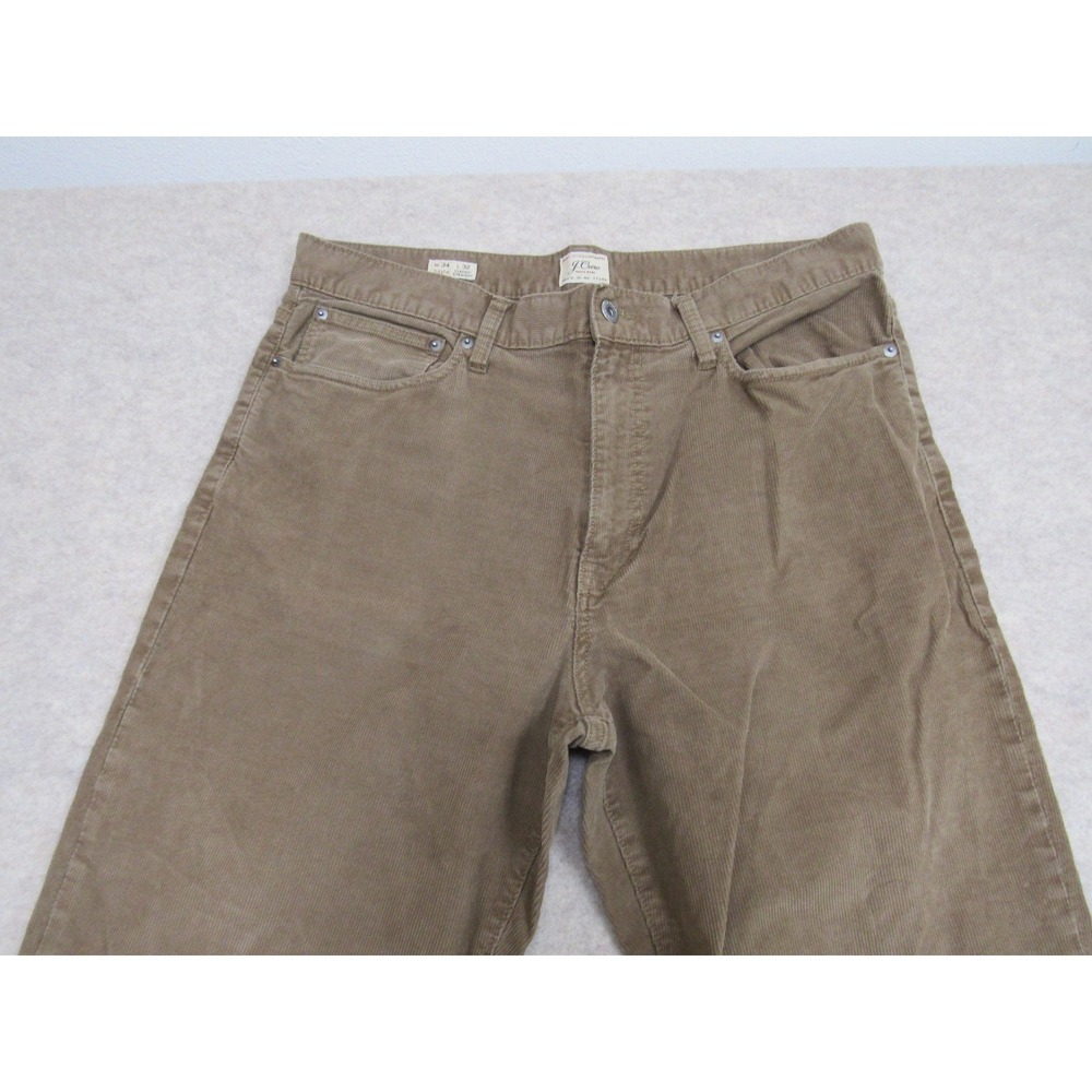 J.Crew Mens Brown Classic Straight Corduroy Pants 34x32 Stretch Cotton Cord - Picture 3 of 10